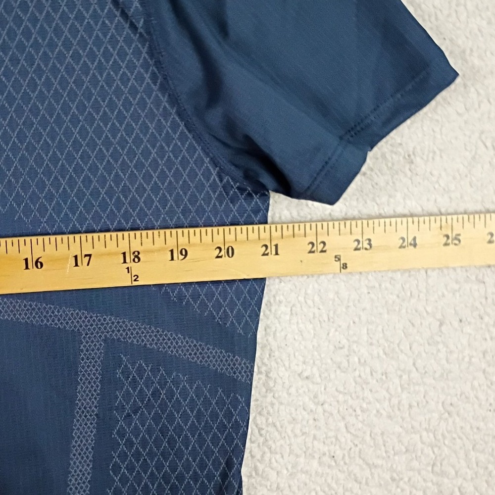 Spyder Active Shirt Mens Large Blue Short Sleeve Performance Athletic Mesh Tee - Picture 8 of 10